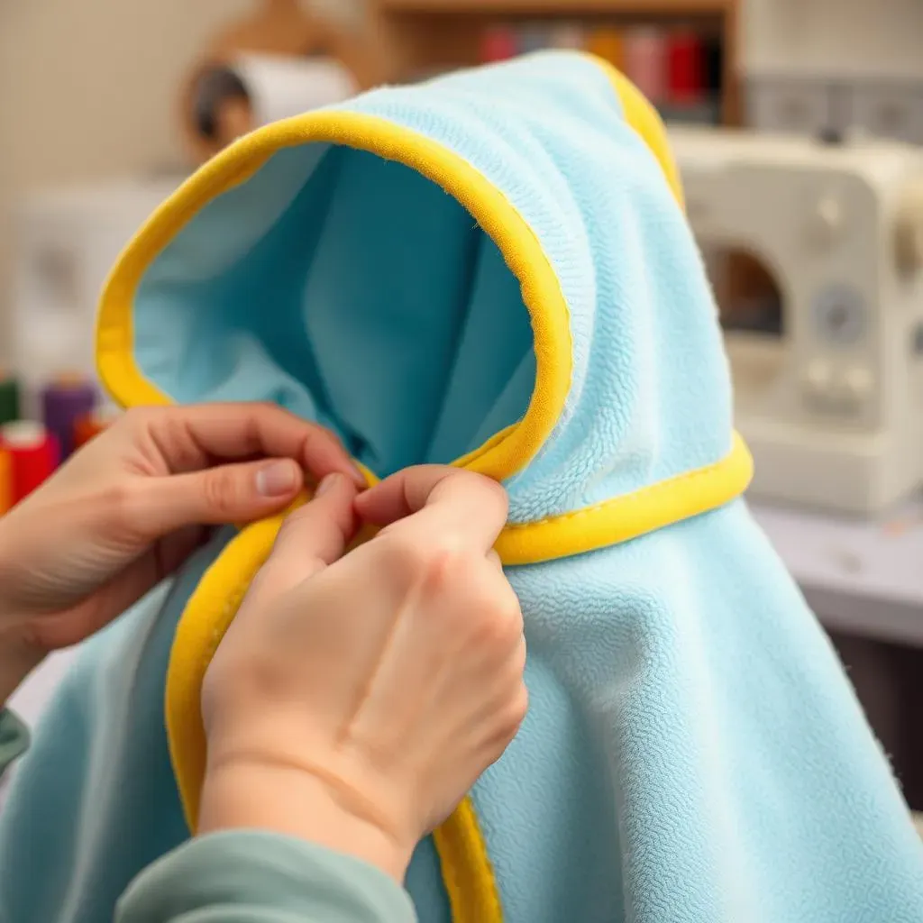 Attaching the Hood and Creating Binding for the Baby Towel