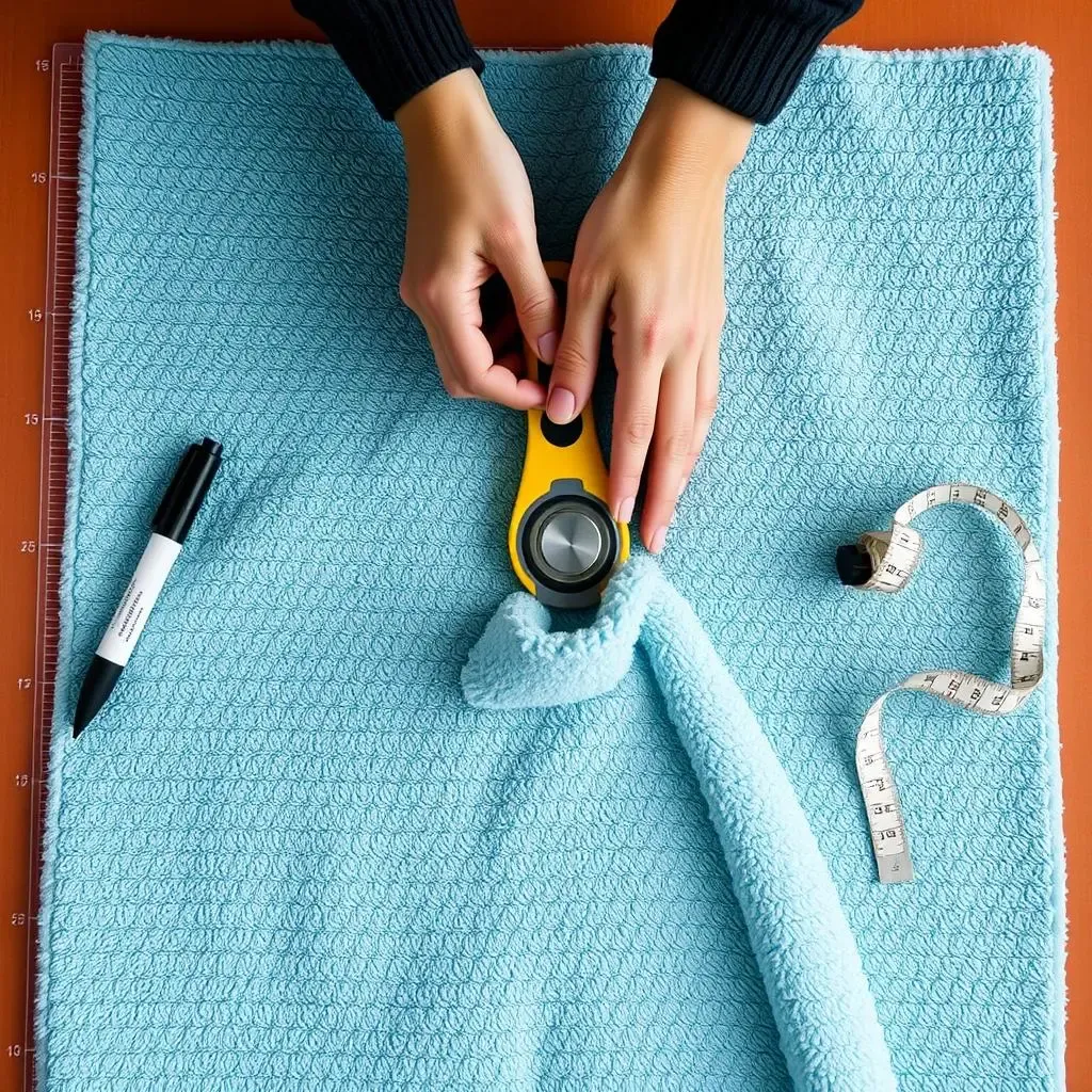 Cutting and Preparing the Fabric for Your Baby Towel